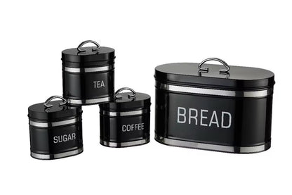 4-Piece Metal Food Canister Set