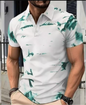 Europe Men's Bird Print Polo Shirt - Short Sleeve