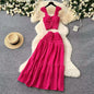 Smocked Two-Piece Set with Ruffle Details