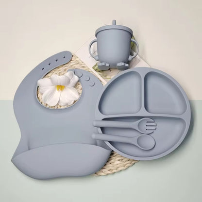 5-Piece Self-Feeding Silicone Tableware Set for Children