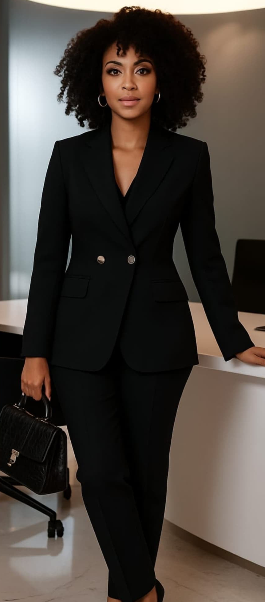 Women's Professional Double-Breasted Business Suit Set