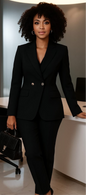 Women's Professional Double-Breasted Business Suit Set