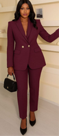 Women's Professional Double-Breasted Business Suit Set