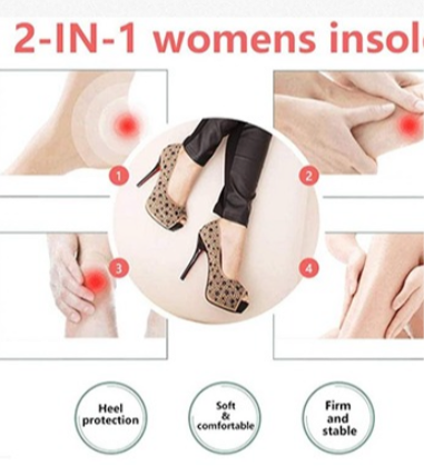 High Heel Comfort Insoles - with Cushion Inserts for Loose Shoes