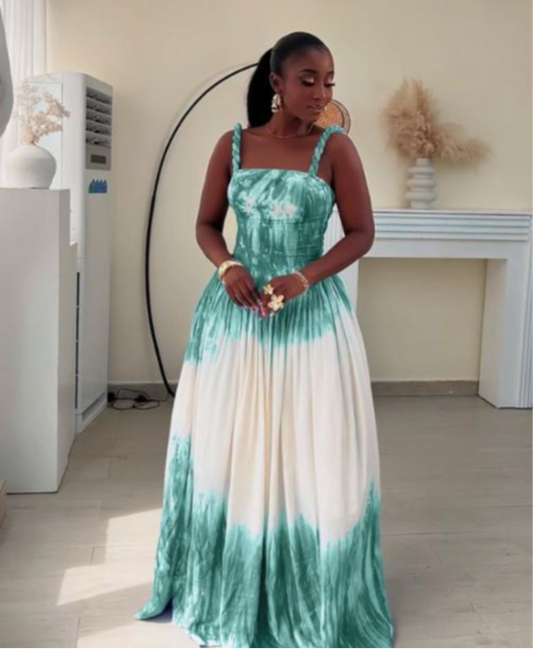 Tie-Dye Maxi Dress - Bohemian Summer Dress