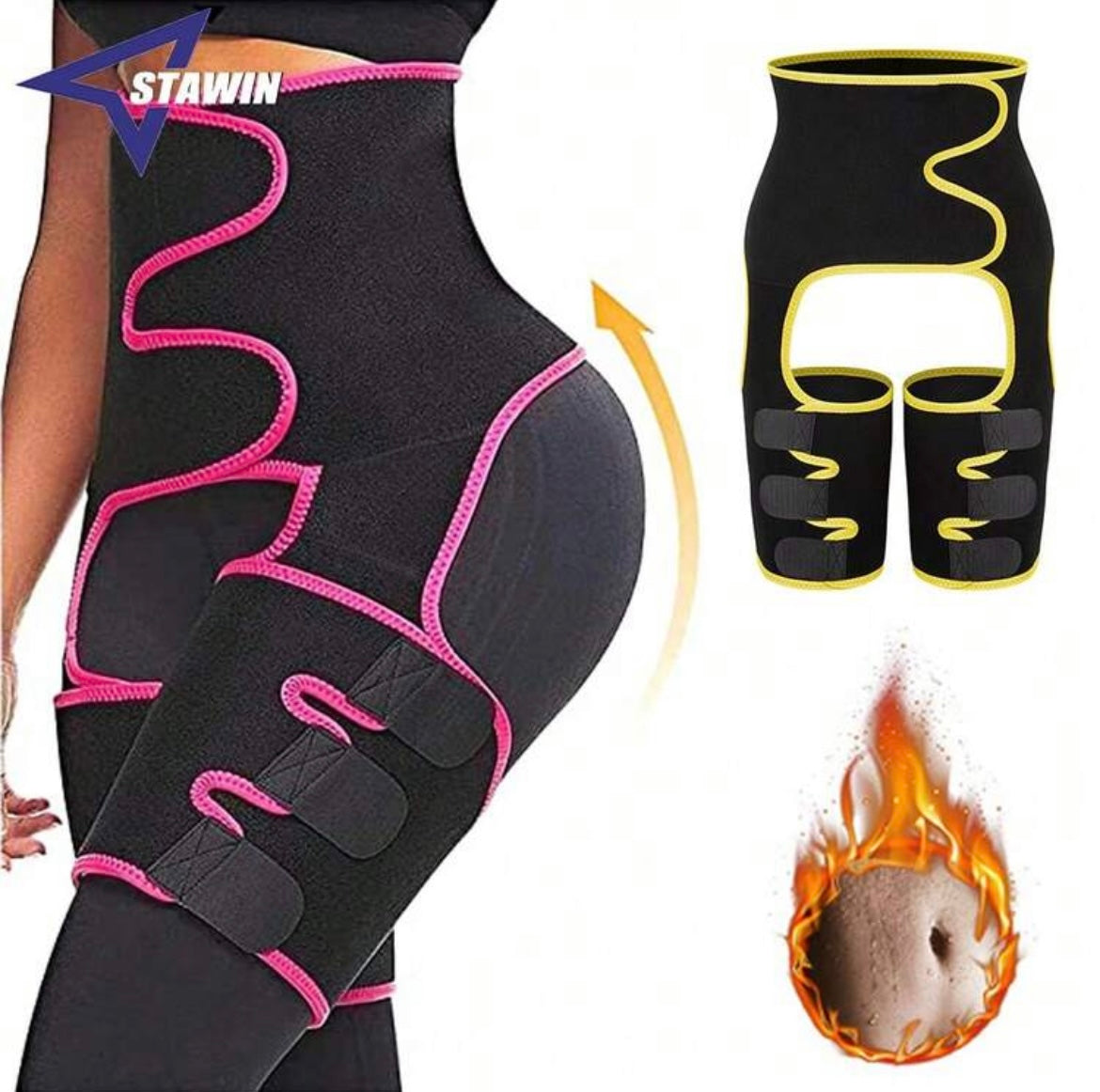 3-Strap Compression Waist Trainer - Maximum Support