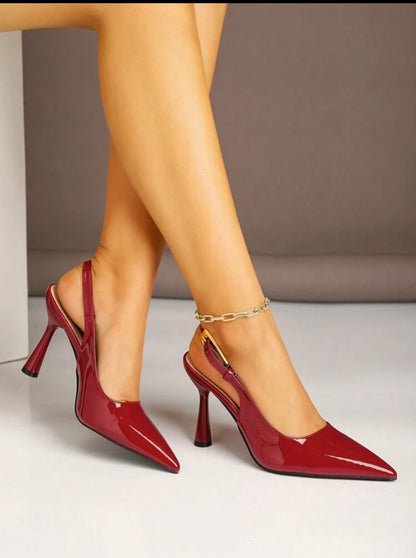 Elegant Pointed Toe Slingback Heels