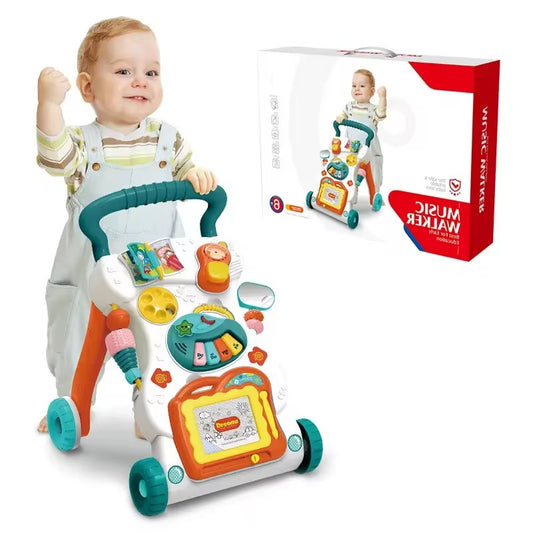 Arcanine Baby Sit-to-Stand Learning Music Walker Trolley - Multifunctional Cartoon Design