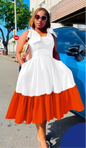 Under-the-Knee Casual Flare Dress
