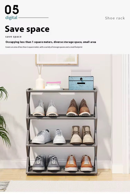 X-Shaped 4-Tier Shoe Storage Rack