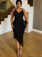 Elegant Fringe Bodycon Dress - Multi-Color Collection
