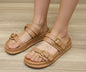 Double Buckle Platform Sandals