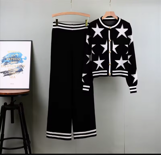 Long Pants with Long Sleeved Sweater Shirt 2 Piece Set