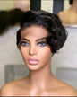 13x4 Super Double Drawn Pixie Cut Human Hair Wig