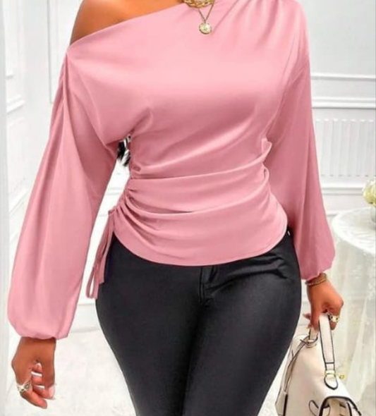 Satin drapped top