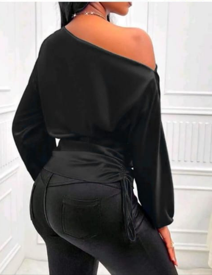 Satin drapped top