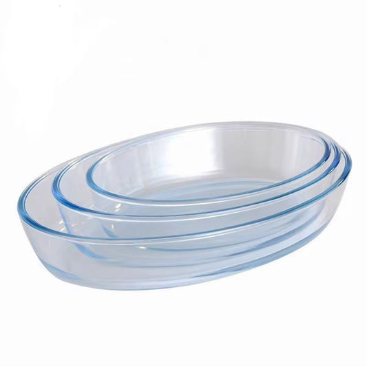 3-Piece Oval Glass Container Set - 3L, 2L, 1.5L