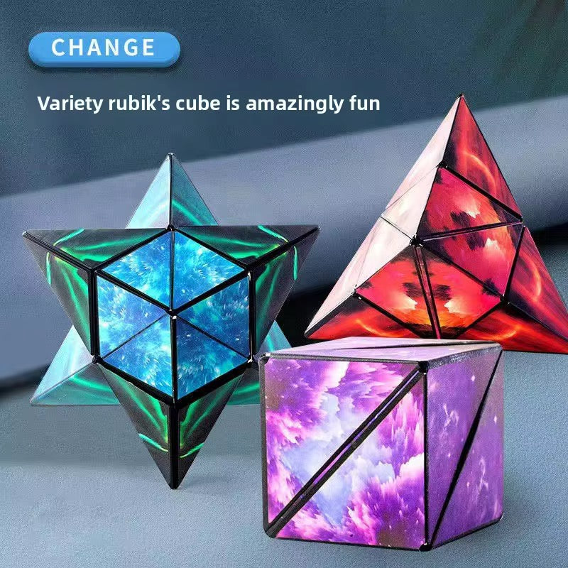 3D Geometric Magnetic Magic Cube - Galaxy Design