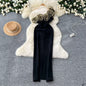 One Shoulder Black Bodycon Maxi Dress with 3D Floral Detail