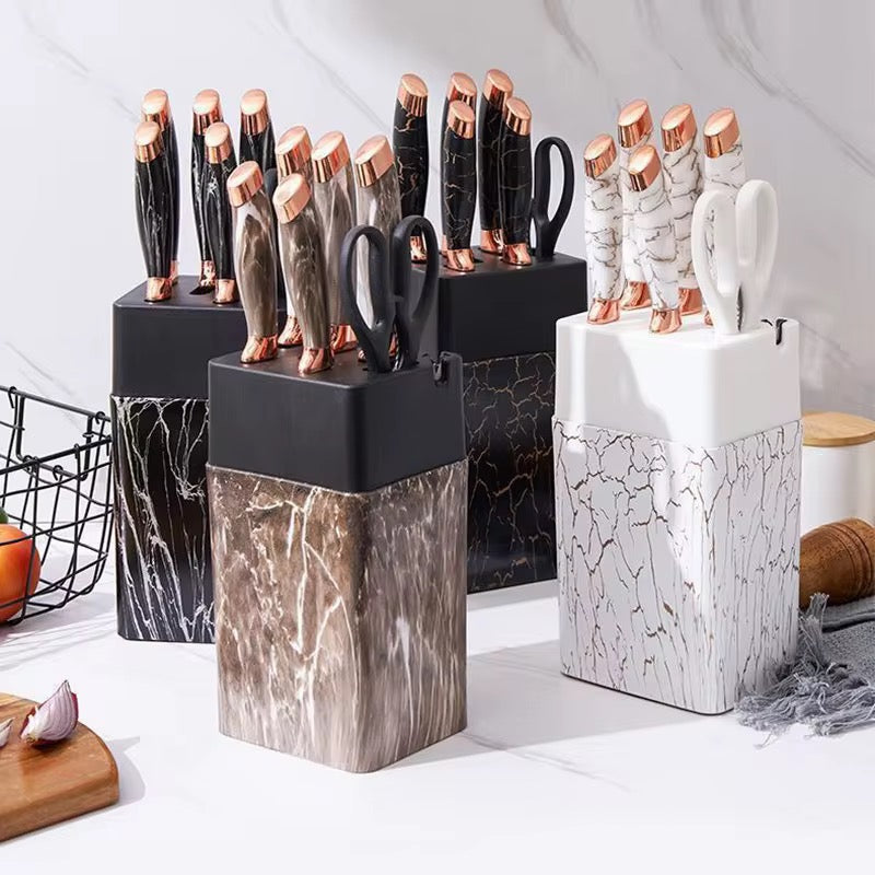 8-Piece Non-Stick Kitchen Knife Set with Scissors and Holder