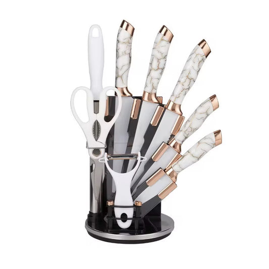 8-Piece Non-Stick Kitchen Knife Set with Scissors and Holder