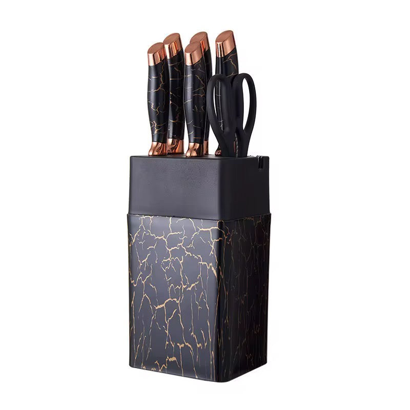 8-Piece Non-Stick Kitchen Knife Set with Scissors and Holder