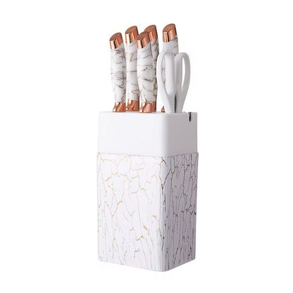 8-Piece Non-Stick Kitchen Knife Set with Scissors and Holder