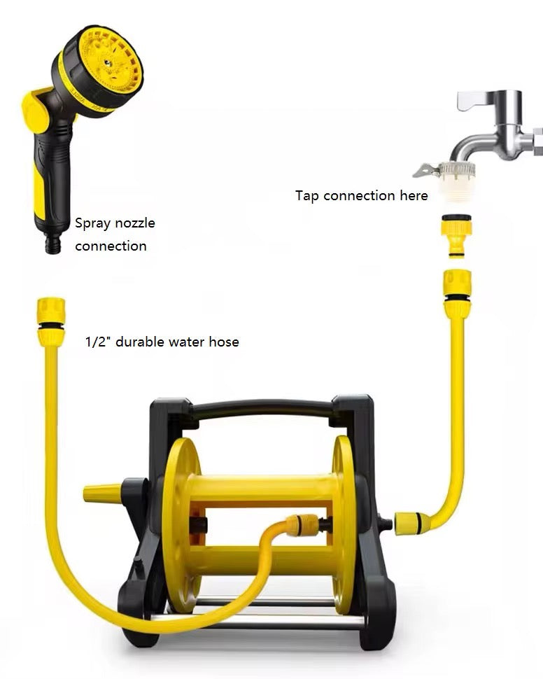 20m Garden Hose Reel with Water Pipe