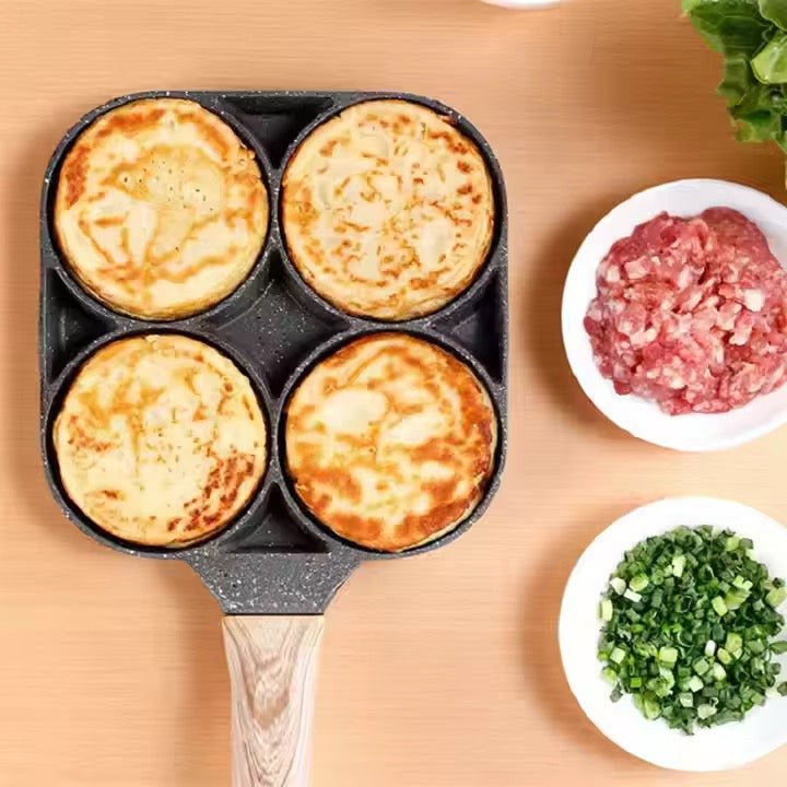 Non-Stick 4 Division Pan - Perfect for Pancakes & Eggs