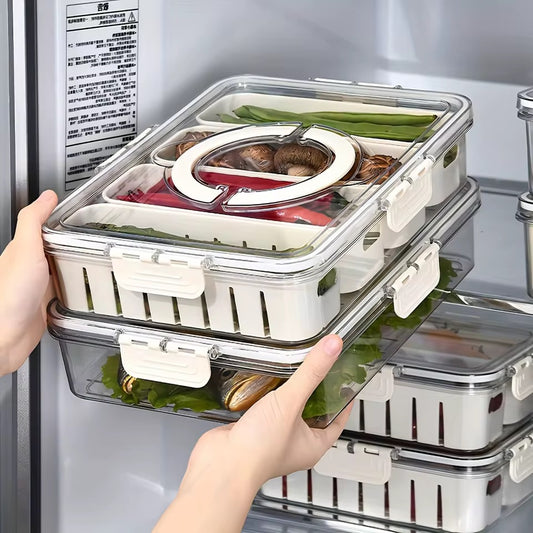 Fruit Storage Containers with Airtight Lids - Fridge Organizer Set