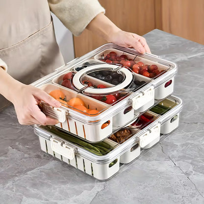 Fruit Storage Containers with Airtight Lids - Fridge Organizer Set