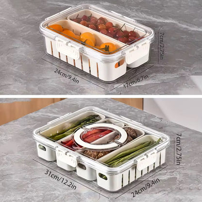 Fruit Storage Containers with Airtight Lids - Fridge Organizer Set