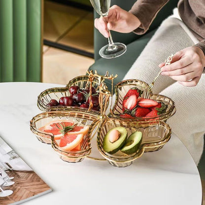 4-Piece Snack Bowl Set with Elegant Stand - Perfect for Entertaining